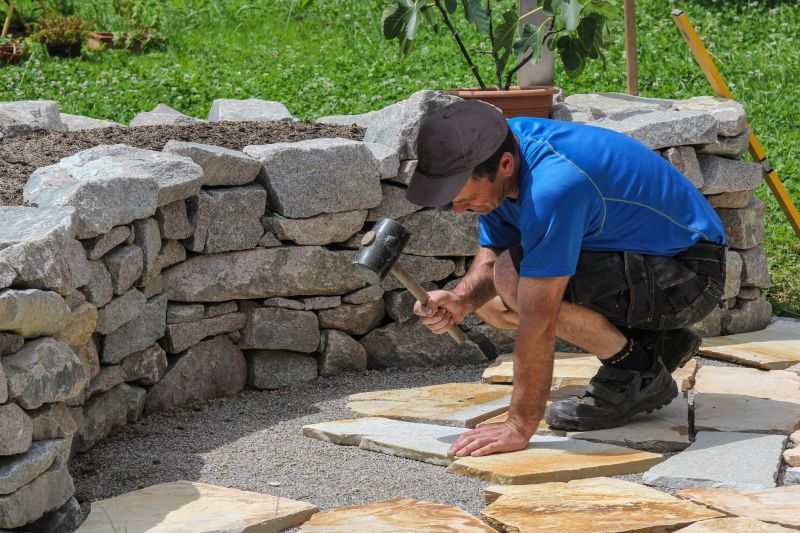 Spring Flagstone Installation